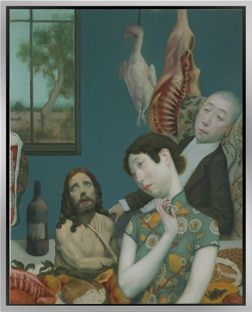 Eat Drink Men and Women No. 4 - Decisions, 2020, Oil on Canvas, 76 × 61 cm