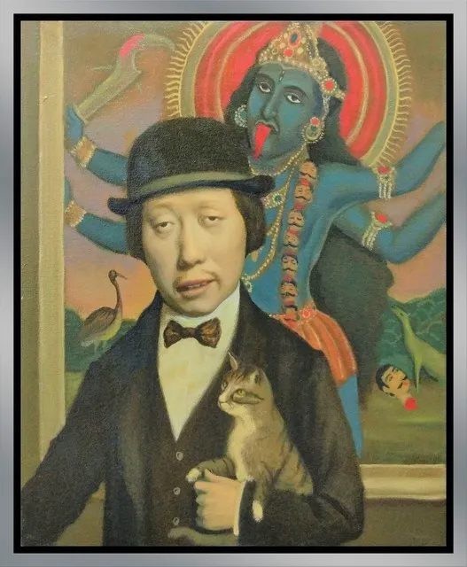 In Front of Kali, 2020, Oil on Canvas, 36 × 28 cm