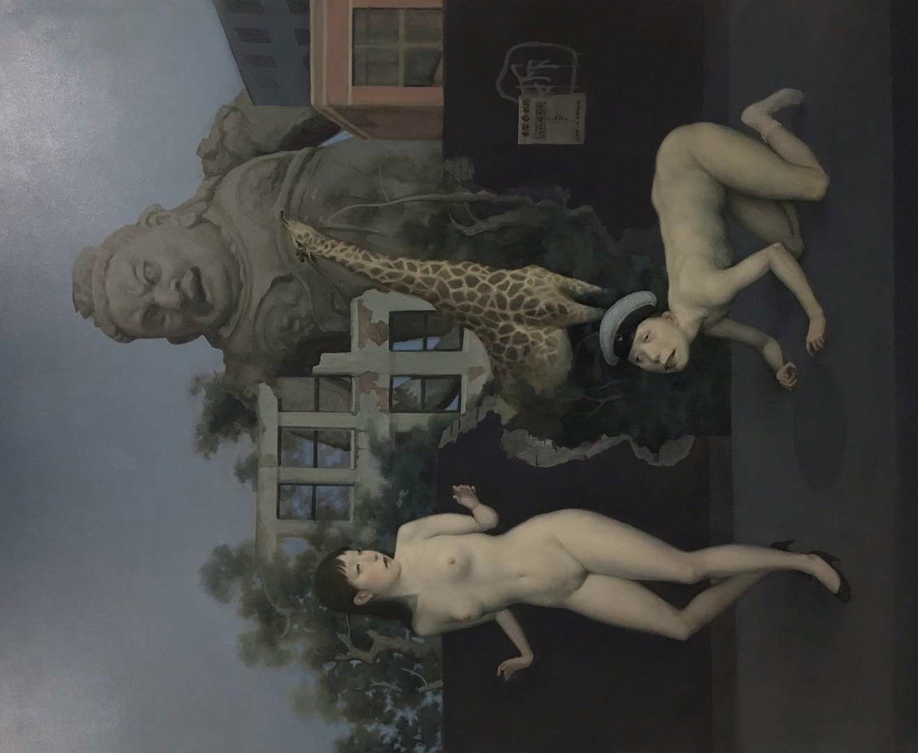 Hu Guo Temple, 2020, Oil on Canvas, 150 × 120 cm